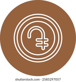 Armenian Dram Outline Circle Style Icon Design