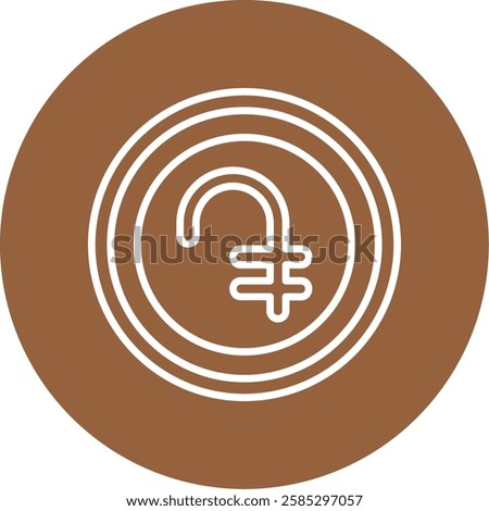 Armenian Dram Outline Circle Style Icon Design