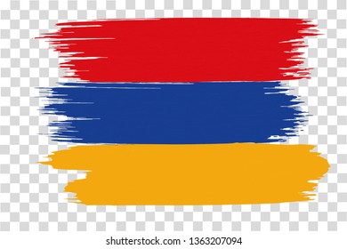 Armenian flag with brushstroke