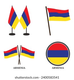 Armenian flag logo vector illustration simple design