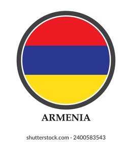 Armenian flag logo vector illustration simple design