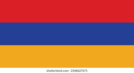 Armenian flag. National flag of Armenia. Armenia flag state symbol isolated on background. the Republic of Armenia. Illustration banner with realistic state flag.