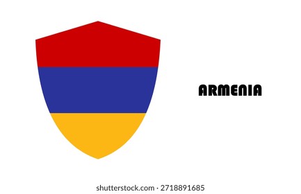 Armenische Flagge in Schildform