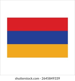 The armenian flag, a symbol of national pride, waves proudly, showcasing its vibrant tricolor of red, blue, and orange.
