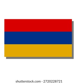 Armenian flag in vector on white background