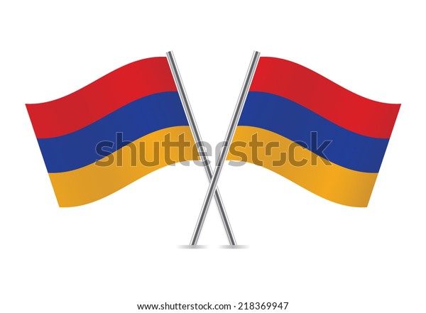 Armenian Flags Vector Illustration Stock Vector (Royalty Free) 218369947