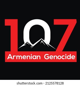 Armenian Genocide 107 years -  Tsitsernakaberd - Yerevan, Armenia, Vector file
