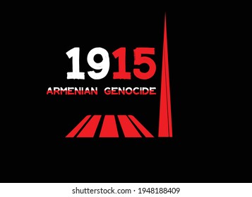 Armenian Genocide 1915 Memorial Vector Illustration Stock Vector ...