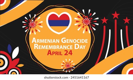 Armenian Genocide Remembrance Day vector banner design. Happy Armenian Genocide Remembrance Day modern minimal graphic poster illustration.