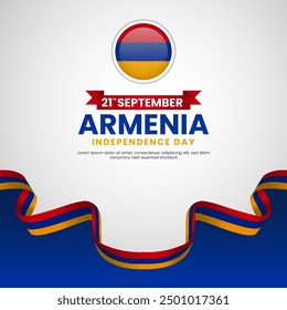 Armenian Independence Day celebrated on September 21st. Vector illustration design