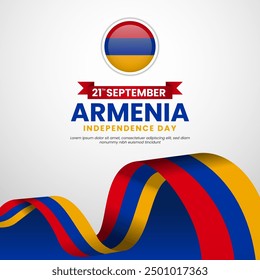 Armenian Independence Day celebrated on September 21st. Vector illustration design