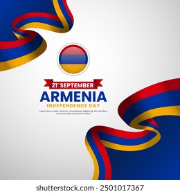 Armenian Independence Day celebrated on September 21st. Vector illustration design