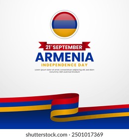 Armenian Independence Day celebrated on September 21st. Vector illustration design