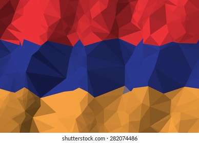 Armenian low poly flag