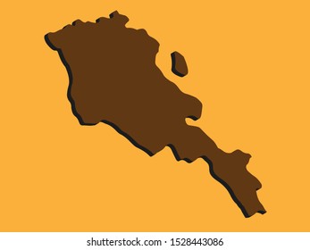 Armenian map 3D Vector illustration