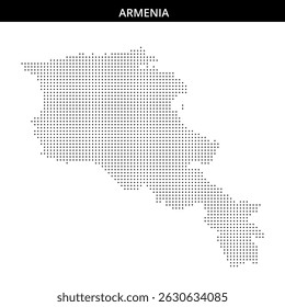Armenia's shape filled with dots