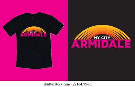 Armidale is a city in the Northern Tablelands, New South Wales, Australia. T-shirt for Armidale.