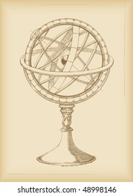 Armillary Sphere - drawing