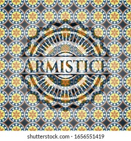 Armistice arabic emblem background. Arabesque decoration.