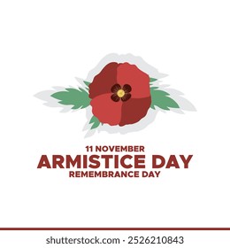 Dia do Armistício, Dia da Memória, 11 de novembro, cartão de saudação, Dia da Memória gráfica vetorial ou Dia do Armistício.