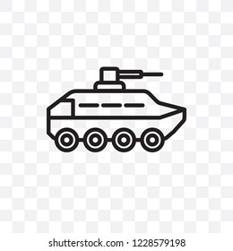Armo Vehicle vector linear icon isolated on transparent background, Armo Vehicle transparency concept can be used for web and mobile