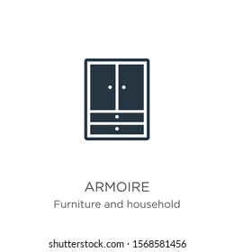 Armoire icon vector. Trendy flat armoire icon from furniture and household collection isolated on white background. Vector illustration can be used for web and mobile graphic design, logo, eps10