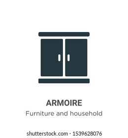Armoire vector icon on white background. Flat vector armoire icon symbol sign from modern furniture and household collection for mobile concept and web apps design.