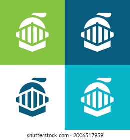 Armor Flat four color minimal icon set
