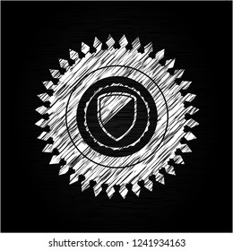 armor icon with chalkboard texture