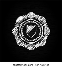 armor icon with chalkboard texture