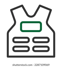 armor icon duocolor grey green colour military illustration vector army element and symbol perfect. Icon sign from modern collection for web.