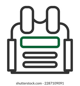 armor icon duocolor grey green colour military illustration vector army element and symbol perfect. Icon sign from modern collection for web.