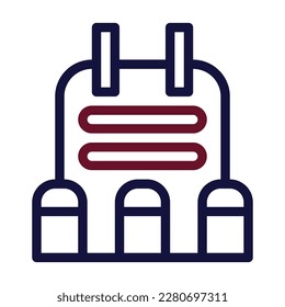 armor icon duocolor style maroon navy colour military illustration vector army element and symbol perfect. Icon sign from modern collection for web.