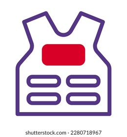armor icon duotone style duotone red purple colour military illustration vector army element and symbol perfect. Icon sign from modern collection for web.