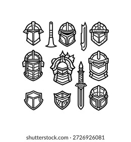 Diseño de Vector plano de icono de armadura.