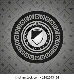 armor icon inside black badge