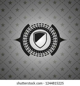 armor icon inside black badge