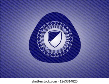 armor icon inside emblem with jean texture