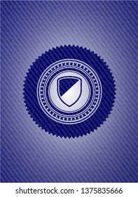 armor icon inside emblem with jean texture