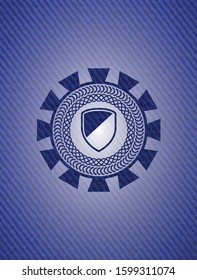 armor icon inside emblem with jean texture