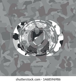 armor icon inside grey camo texture
