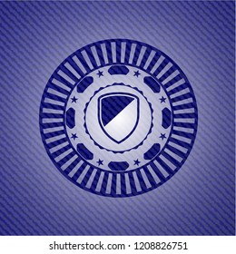 armor icon inside jean background