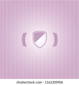 armor icon inside pink emblem