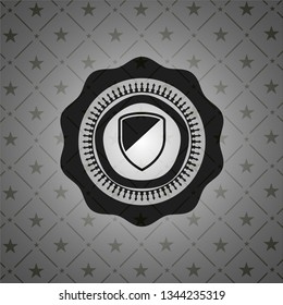 armor icon inside realistic dark emblem