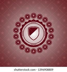 armor icon inside retro red emblem