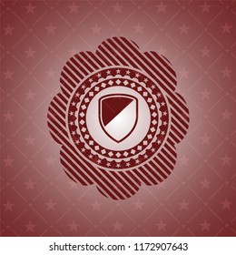 armor icon inside retro style red emblem