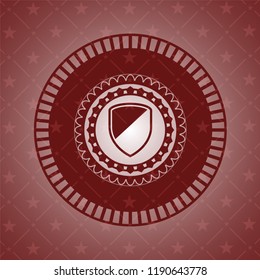 armor icon inside retro style red emblem