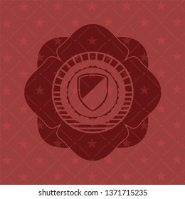 armor icon inside retro style red emblem