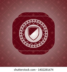 armor icon inside retro style red emblem