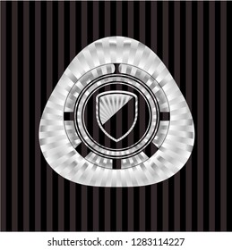 armor icon inside silver badge